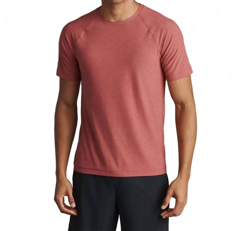 NEW RHONE men's reign short sleeve t-shirt in brick